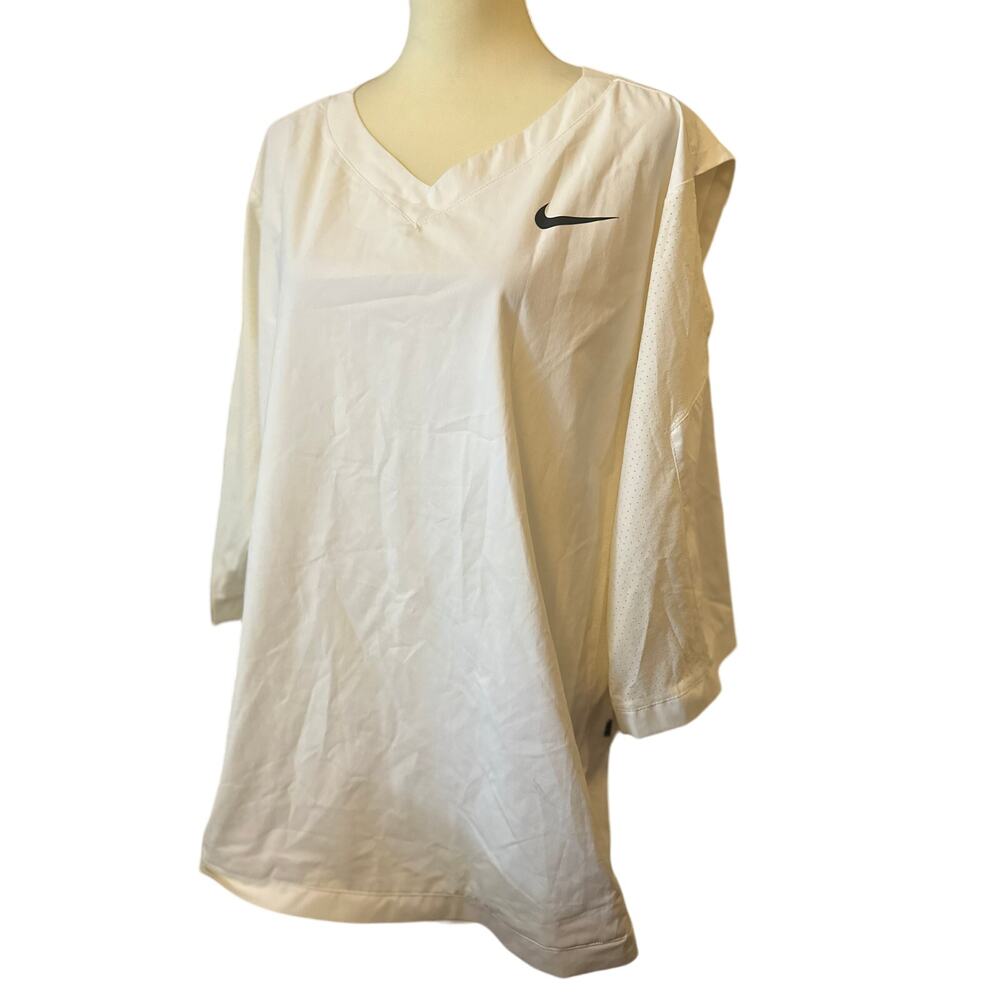 Nike Baseball Hot Jacket Practice Warmup Performance Top, White, Size XL